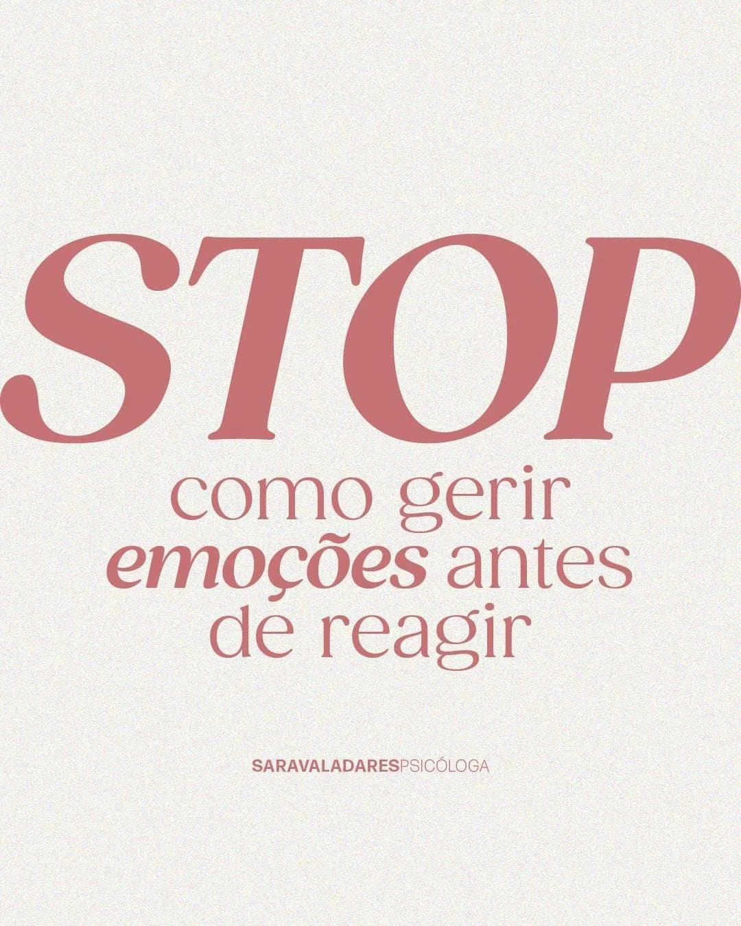 STOP: como gerir emoções antes de reagir