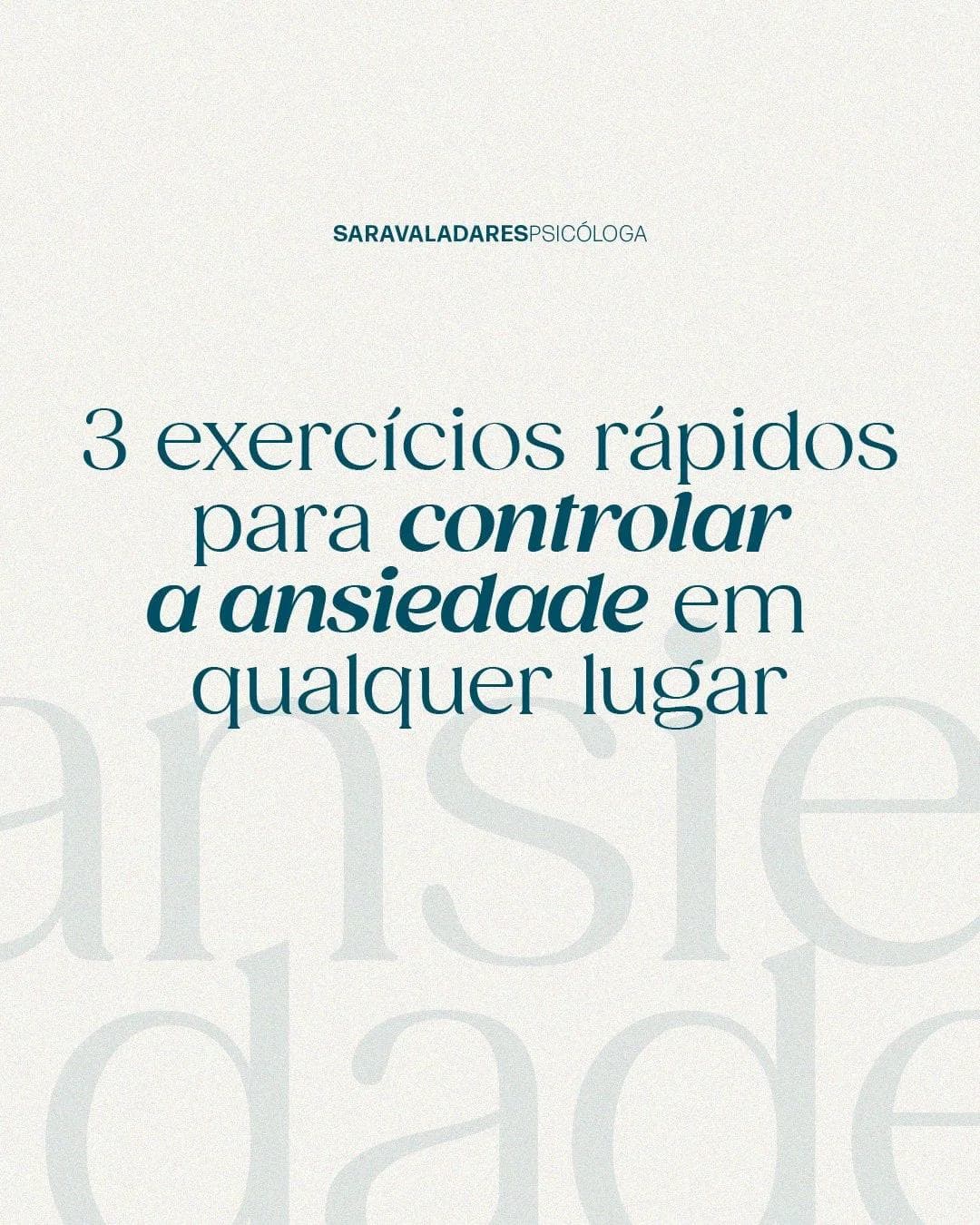 3 exercícios rápidos para controlar a ansiedade em qualquer lugar