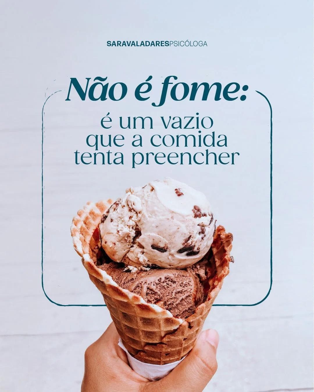 Não é fome: é um vazio que a comida tenta preencher