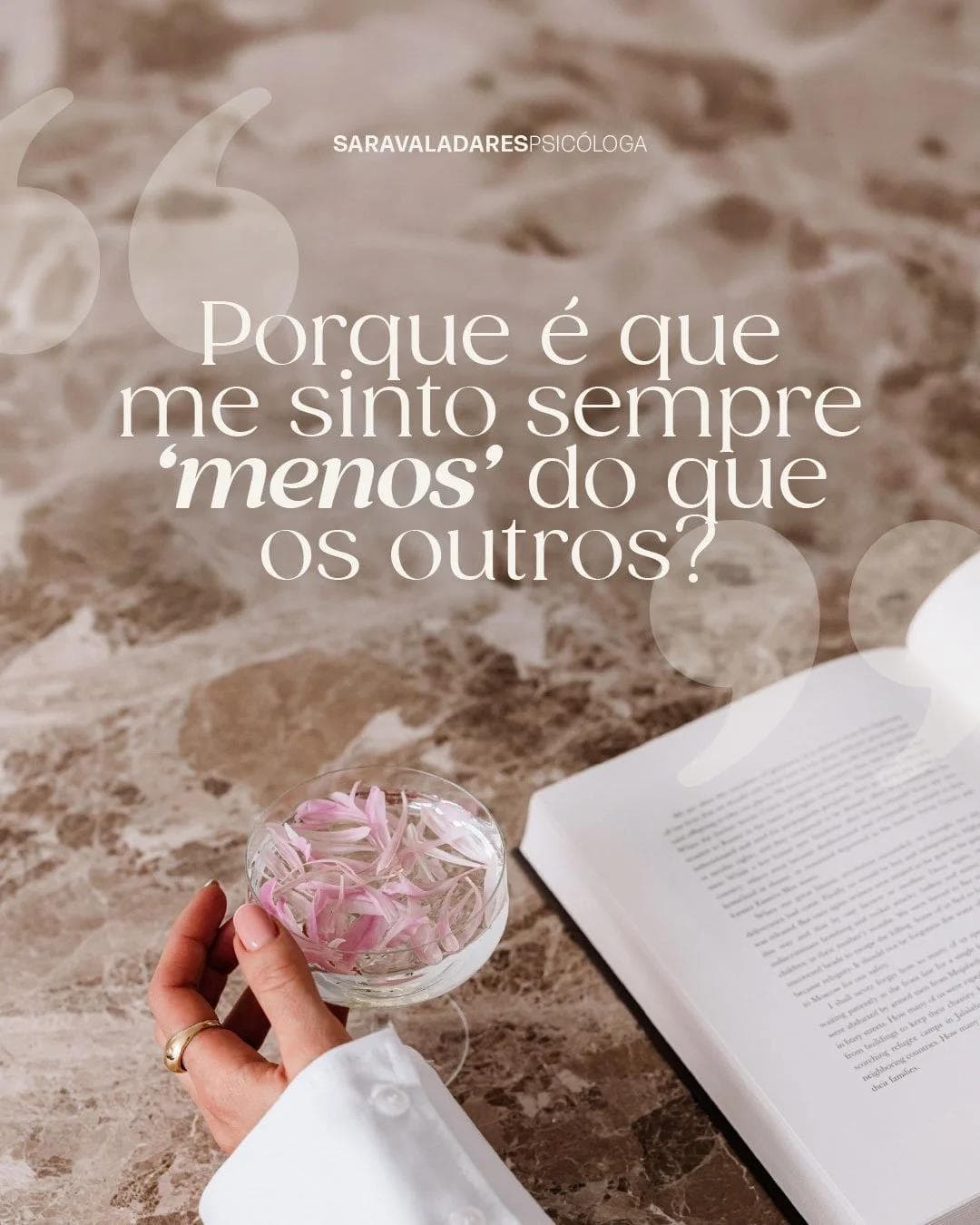 "Porque é que me sinto sempre ‘menos’ do que os outros?"